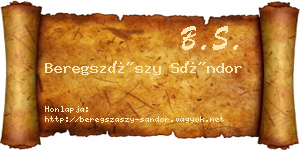 Beregszászy Sándor névjegykártya